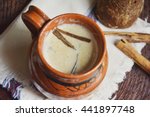 Mexican traditional beverage, atole. Made from amaranth seeds and cinnamon.
