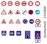 traffic signs in vector format | Shutterstock .eps vector #1142860