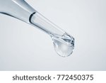 Liquid drop from laboratory glass Pipette

