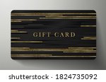gift card with gold horizontal... | Shutterstock .eps vector #1824735092