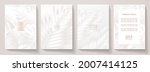 tropical white cover design set.... | Shutterstock .eps vector #2007414125