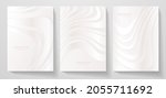 white cover design set. wavy... | Shutterstock .eps vector #2055711692