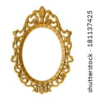Gold Vintage Frame Isolated On...