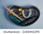 old stomatology accessories in... | Shutterstock . vector #2103442295