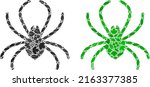 eco spider icon mosaic of... | Shutterstock .eps vector #2163377385