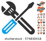 Spanner And Screwdriver Icon...