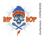 hip hop music vector logo or... | Shutterstock .eps vector #1549618328
