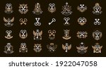 vintage keys vector logos or... | Shutterstock .eps vector #1922047058