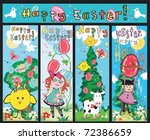 Cute Vertical Easter Banners.