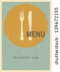 mid century restaurant menu... | Shutterstock .eps vector #139672195