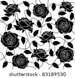 the seamless of a black roses... | Shutterstock .eps vector #83189530