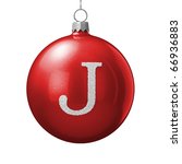 Letter J From Cristmas Ball...
