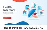 health insurance concept.... | Shutterstock .eps vector #2041621772