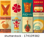 Hawaii Surf Retro Posters...