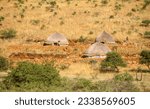 Small photo of Traditional Zulu beehive huts near Pomeroy - a small town in KwaZulu-Natal, South Africa.