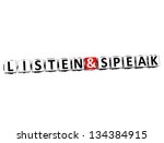 3d listen and speak button... | Shutterstock . vector #134384915