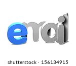 3d word email on white... | Shutterstock . vector #156134915