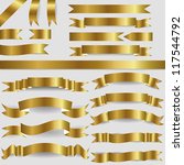 set of gold ribbons | Shutterstock .eps vector #117544792