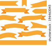 set of orange ribbons | Shutterstock .eps vector #196463045