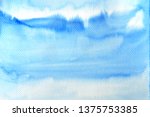 watercolor sky clouds... | Shutterstock . vector #1375753385