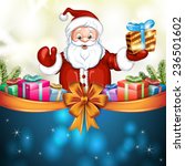 cute cartoon of a santa claus... | Shutterstock .eps vector #236501602