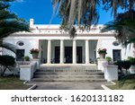 Small photo of Sapelo Island, Georgia, USA - January 16, 2020: The restored Reynold's Mansion is a popular tourist destination for visitors to Georgia's Golden Isles.