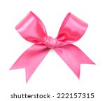 pink bow isolated on white | Shutterstock . vector #222157315