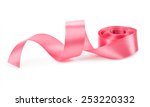 pink ribbon isolated on white... | Shutterstock . vector #253220332