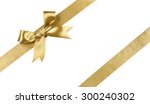 beautiful bow gold color... | Shutterstock . vector #300240302