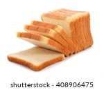 toast wheat bread sliced isolated on white background.