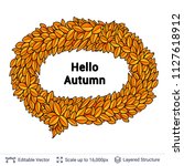 greeting autumn speech bubble.... | Shutterstock .eps vector #1127618912