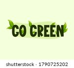 go green text label with green... | Shutterstock .eps vector #1790725202