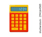 Pocket Calculator. Isolated...
