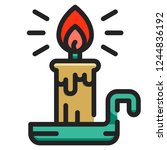 candle icon for website ... | Shutterstock .eps vector #1244836192