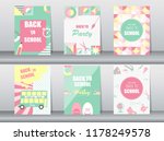 set of back to school card on... | Shutterstock .eps vector #1178249578