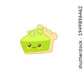 cute kawaii key lime pie icon.... | Shutterstock .eps vector #1949896462
