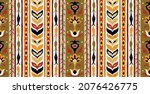 ikat geometric folklore... | Shutterstock .eps vector #2076426775