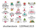 christmas decoration labels.... | Shutterstock .eps vector #1209661315
