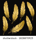vector collection of golden... | Shutterstock .eps vector #1828870925