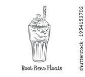 Root Beer Floats Outline Vector ...