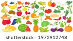 fruit and vegetables icon set.... | Shutterstock .eps vector #1972912748