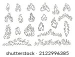 fire and flames outline icon... | Shutterstock .eps vector #2122996385