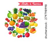 background with juicy ripe... | Shutterstock .eps vector #279798998