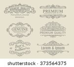 vintage vector banners labels... | Shutterstock .eps vector #373564375