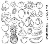 Vector Sketch Fruits And...
