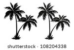 Tropical Palm Trees  Black...