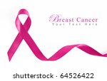 pink breast cancer ribbon with... | Shutterstock . vector #64526422