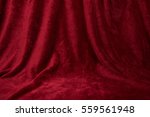 Velvet red draped curtain cloth full frame