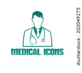 vector flat medical icon or... | Shutterstock .eps vector #202049275