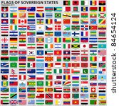 vector set of flags of world... | Shutterstock .eps vector #84654124